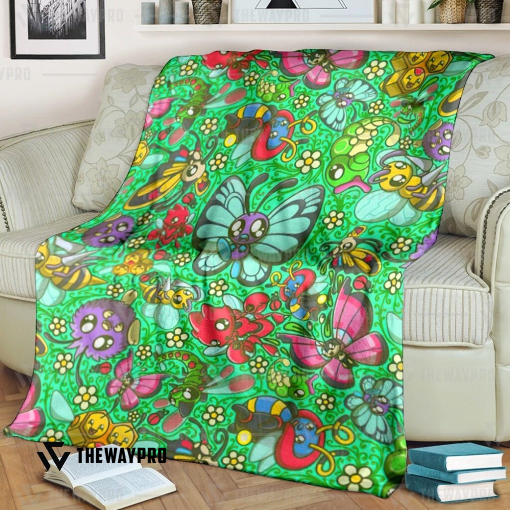 Anime Pokemon Bug Blanket Anime Pokemon Bug Blanket