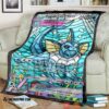 Anime Pokemon Card Card Vaporeon Hybrid Vmax Stain Glass Soft Blanket