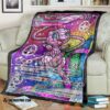 Anime Pokemon Card Mew Hybrid Vmax Stain Glass Soft Blanket