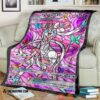 Anime Pokemon Card Sylveon Hybrid Vmax Stain Glass Soft Blanket