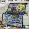Anime Pokemon Card Umbreon Van Gogh Hybrid Stain Glass Soft Blanket
