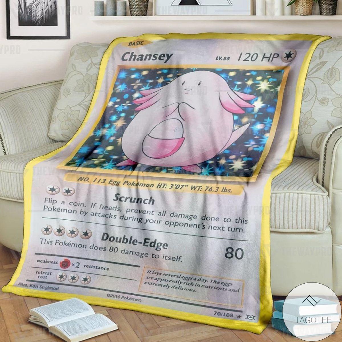Anime Pokemon Chansey Custom Blanket Anime Pokemon Chansey Custom Blanket