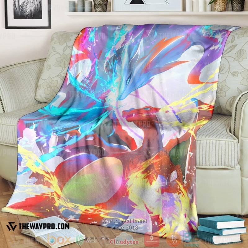 Anime Pokemon Charizard Art Soft Blanket Anime Pokemon Charizard Art Soft Blanket