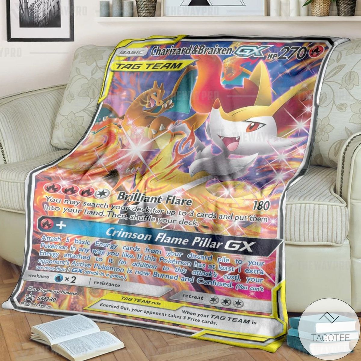 Anime Pokemon Charizard Braixen Gx Custom Blanket Anime Pokemon Charizard Braixen Gx Custom Blanket