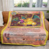 Anime Pokemon Charizard Card Full Print Soft Blanket