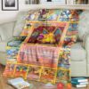 Anime Pokemon Charizard Cards Soft Blanket