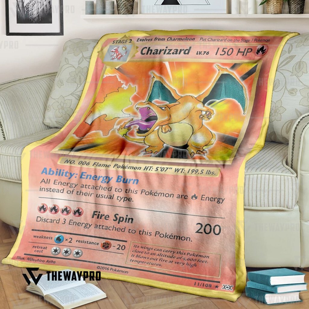 Anime Pokemon Charizard Evolutions Blanket Anime Pokemon Charizard Evolutions Blanket