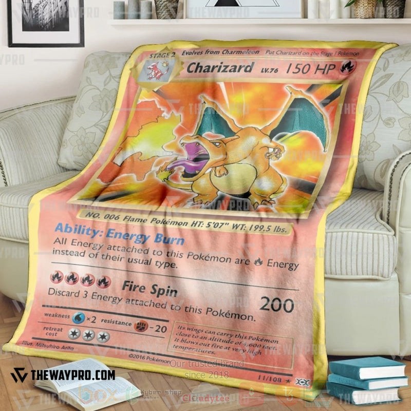 Anime Pokemon Charizard Evolutions Blanket 2 Anime Pokemon Charizard Evolutions Blanket 2