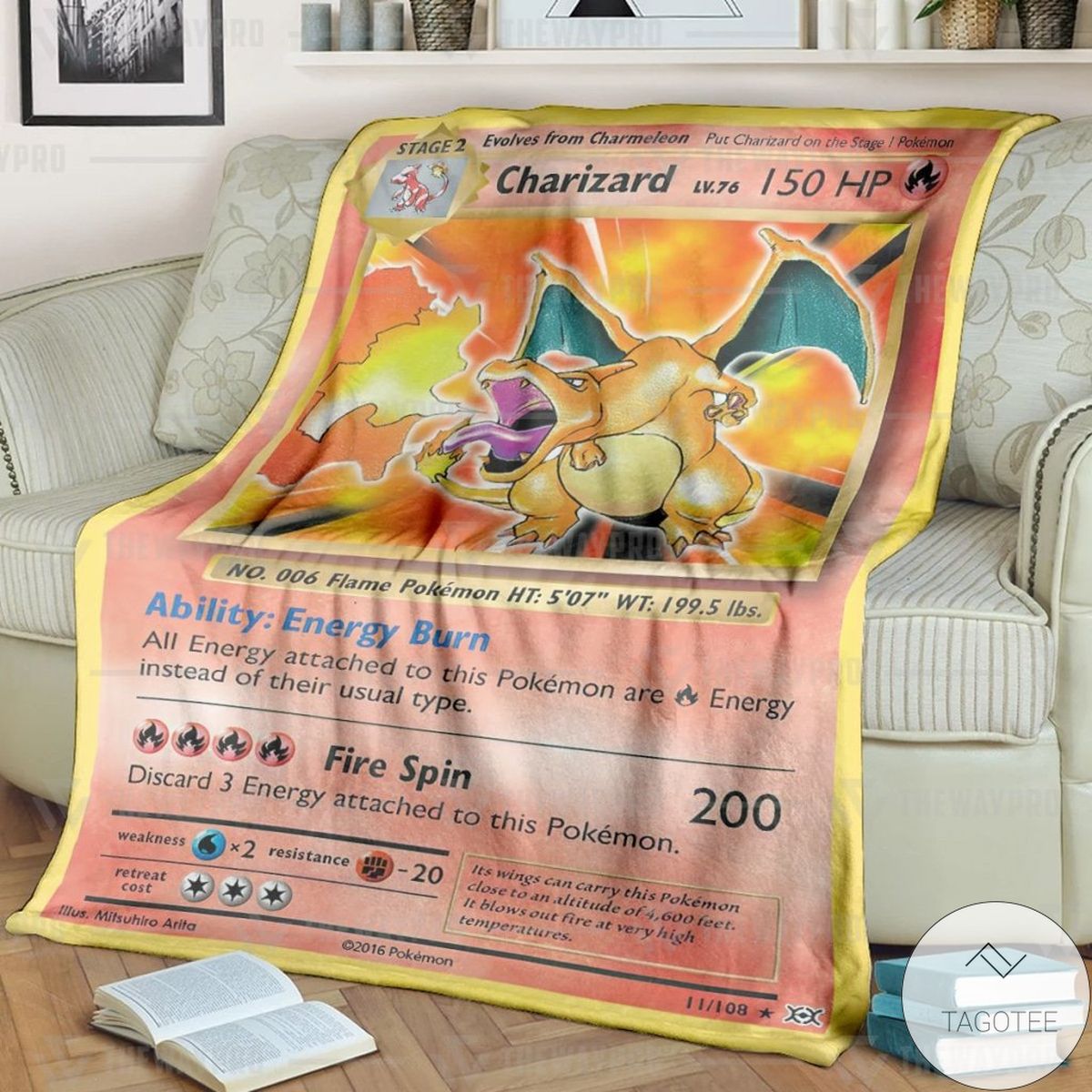 Anime Pokemon Charizard Evolutions Custom Blanket Anime Pokemon Charizard Evolutions Custom Blanket