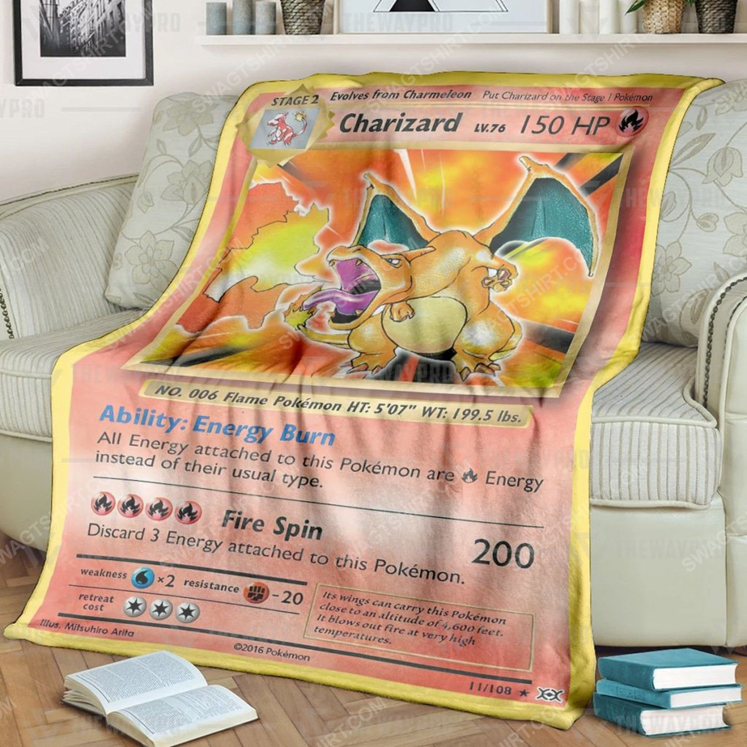 Anime Pokemon Charizard Evolutions Full Print Soft Blanket Anime Pokemon Charizard Evolutions Full Print Soft Blanket