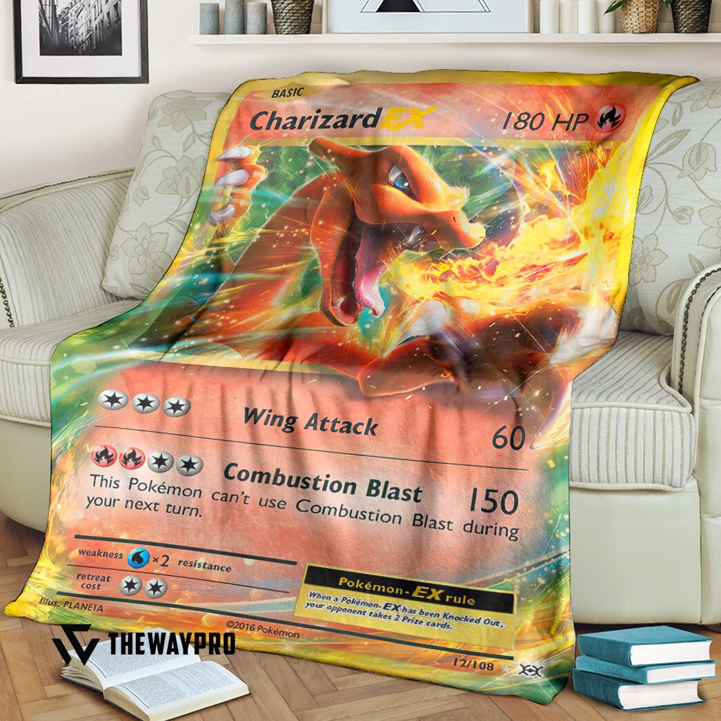 Anime Pokemon Charizard Ex Evolutions Blanket Anime Pokemon Charizard Ex Evolutions Blanket