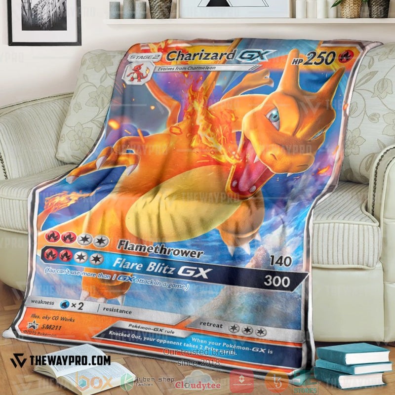 Anime Pokemon Charizard Gx Sun Moon Promos Soft Blanket Anime Pokemon Charizard Gx Sun Moon Promos Soft Blanket