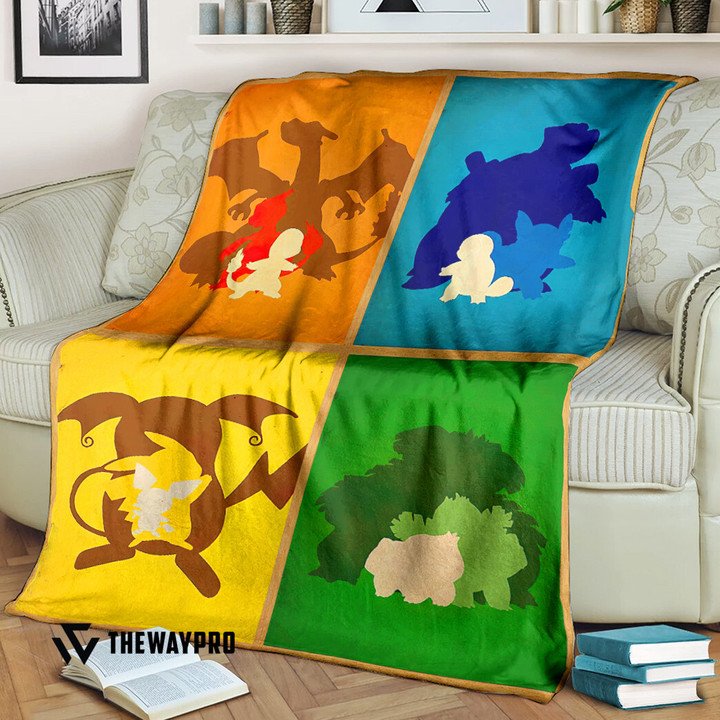 Anime Pokemon Charizard Pikachu Blastoise Venusaur Quilt Blanket Anime Pokemon Charizard Pikachu Blastoise Venusaur Quilt Blanket