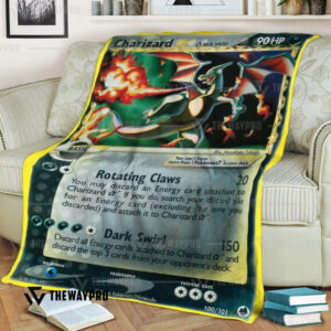 Anime Pokemon Charizard Star Gold Star Dragon Frontiers Custom Blanket 2