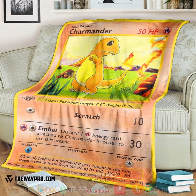 Anime Pokemon Charmander Base Set Soft Blanket 2 Anime Pokemon Charmander Base Set Soft Blanket 2