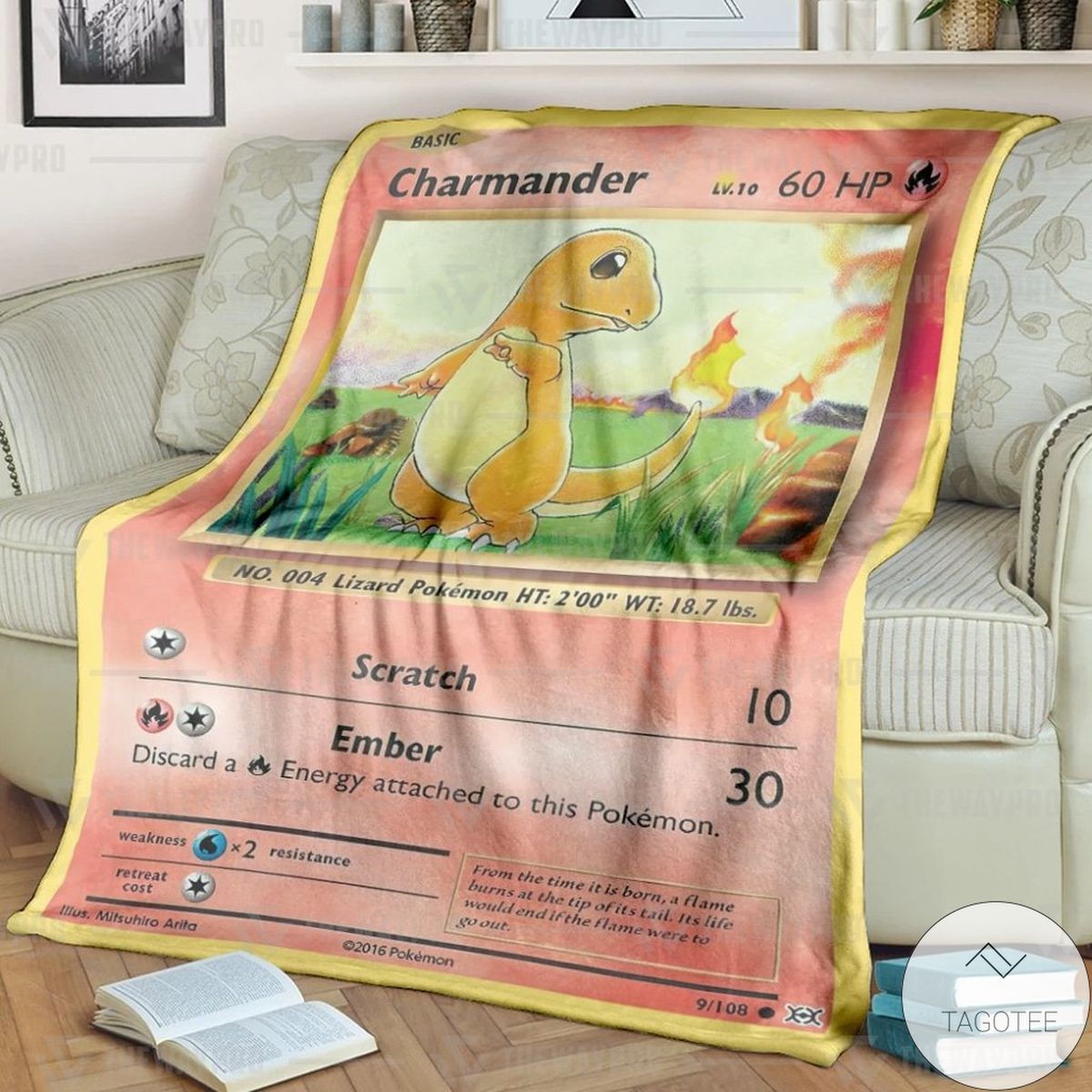 Anime Pokemon Charmander Custom Blanket Anime Pokemon Charmander Custom Blanket