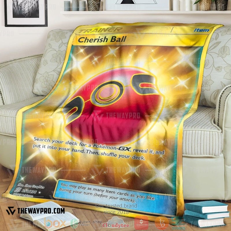 Anime Pokemon Cherish Ball Trainer Soft Blanket 2 Anime Pokemon Cherish Ball Trainer Soft Blanket 2