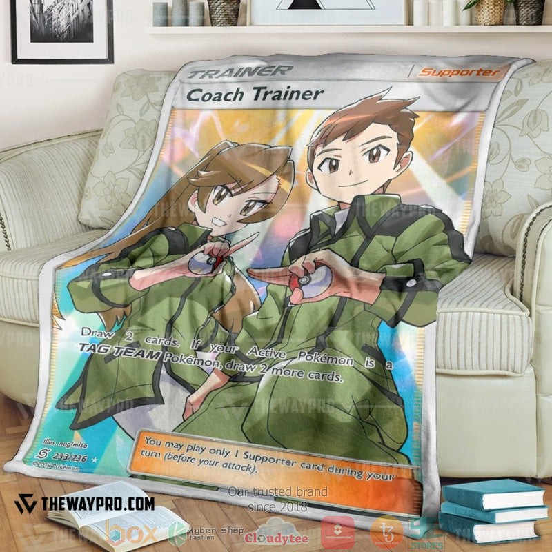 Anime Pokemon Coach Trainer Soft Blanket Anime Pokemon Coach Trainer Soft Blanket