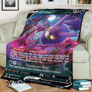 Anime Pokemon Crobat V Custom Soft Blanket