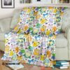 Anime Pokemon Cute Poke Seamless Pattern Soft Blanket