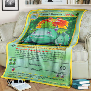 Anime Pokemon Damons Venusaur First Edition Blanket