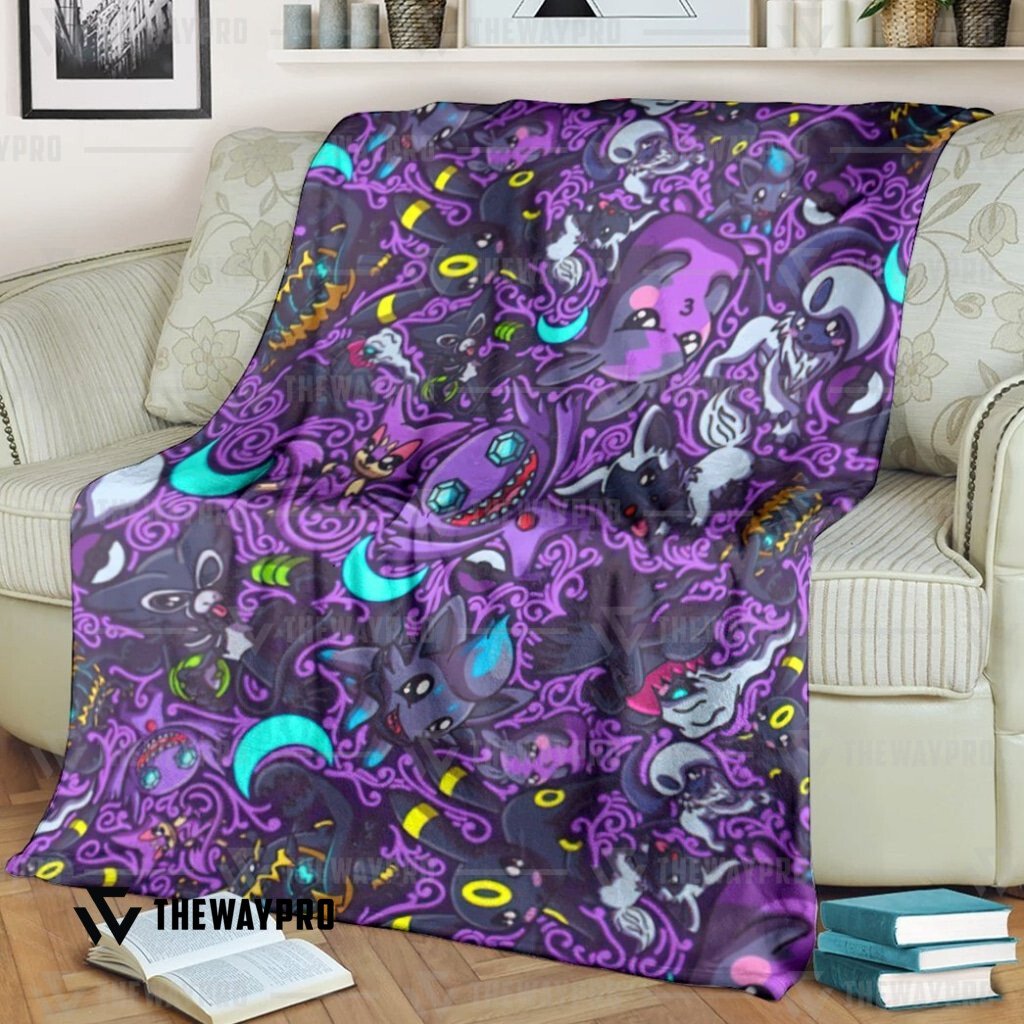 Anime Pokemon Dark Custom Soft Blanket Anime Pokemon Dark Custom Soft Blanket