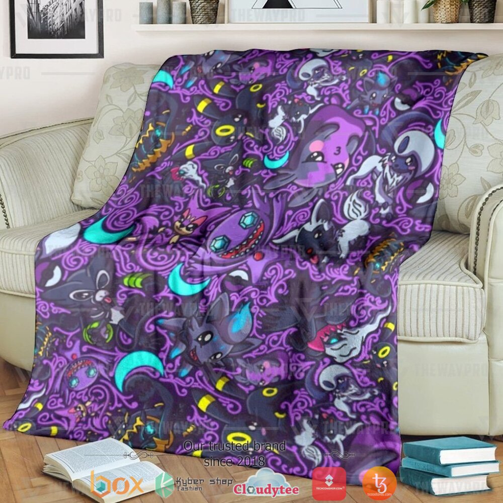 Anime Pokemon Dark Soft Blanket Anime Pokemon Dark Soft Blanket