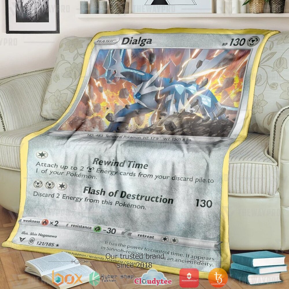 Anime Pokemon Dialga Vivid Voltage Soft Blanket Anime Pokemon Dialga Vivid Voltage Soft Blanket