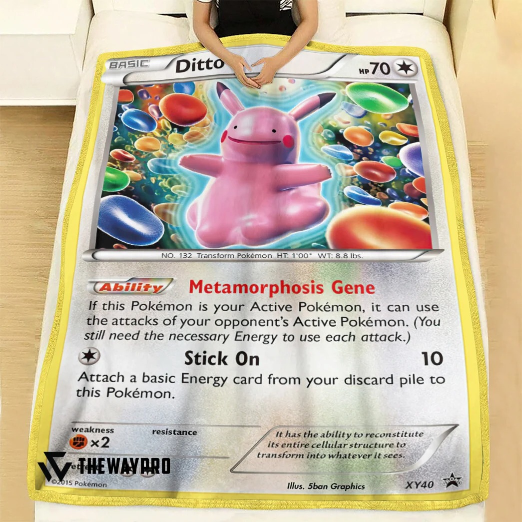 Anime Pokemon Ditto Xy Promos Custom Soft Blanket Anime Pokemon Ditto Xy Promos Custom Soft Blanket