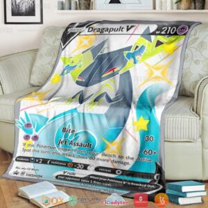 Anime Pokemon Dragapult V Sword Shield Soft Blanket