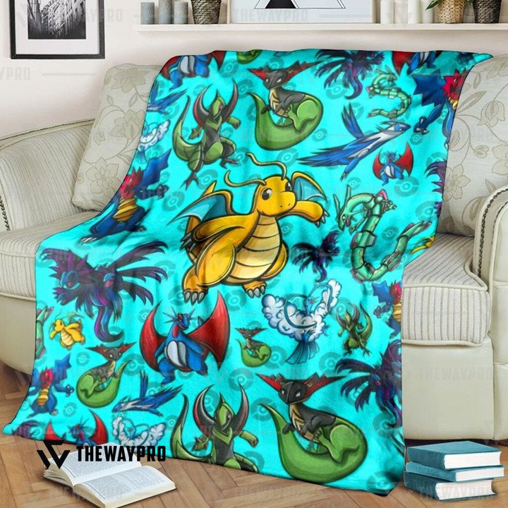 Anime Pokemon Dragon Quilt Blanket Anime Pokemon Dragon Quilt Blanket