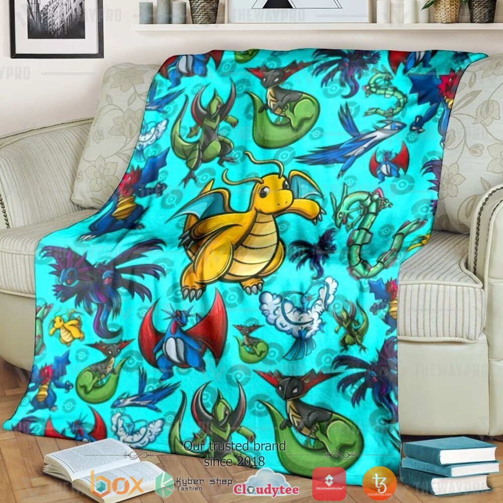 Anime Pokemon Dragon Soft Blanket Anime Pokemon Dragon Soft Blanket