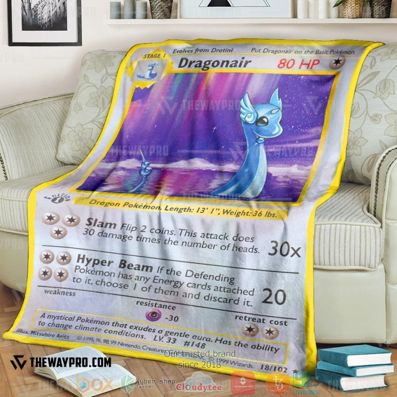 Anime Pokemon Dragonair Base Set Soft Blanket 2 Anime Pokemon Dragonair Base Set Soft Blanket 2