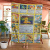 Anime Pokemon Dragonite Cards Custom Soft Blanket