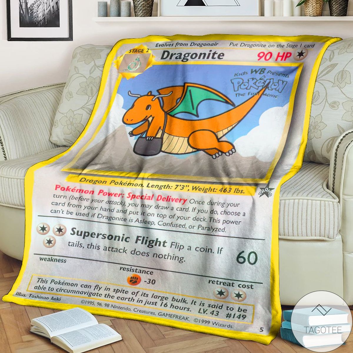 Anime Pokemon Dragonite Custom Blanket Anime Pokemon Dragonite Custom Blanket