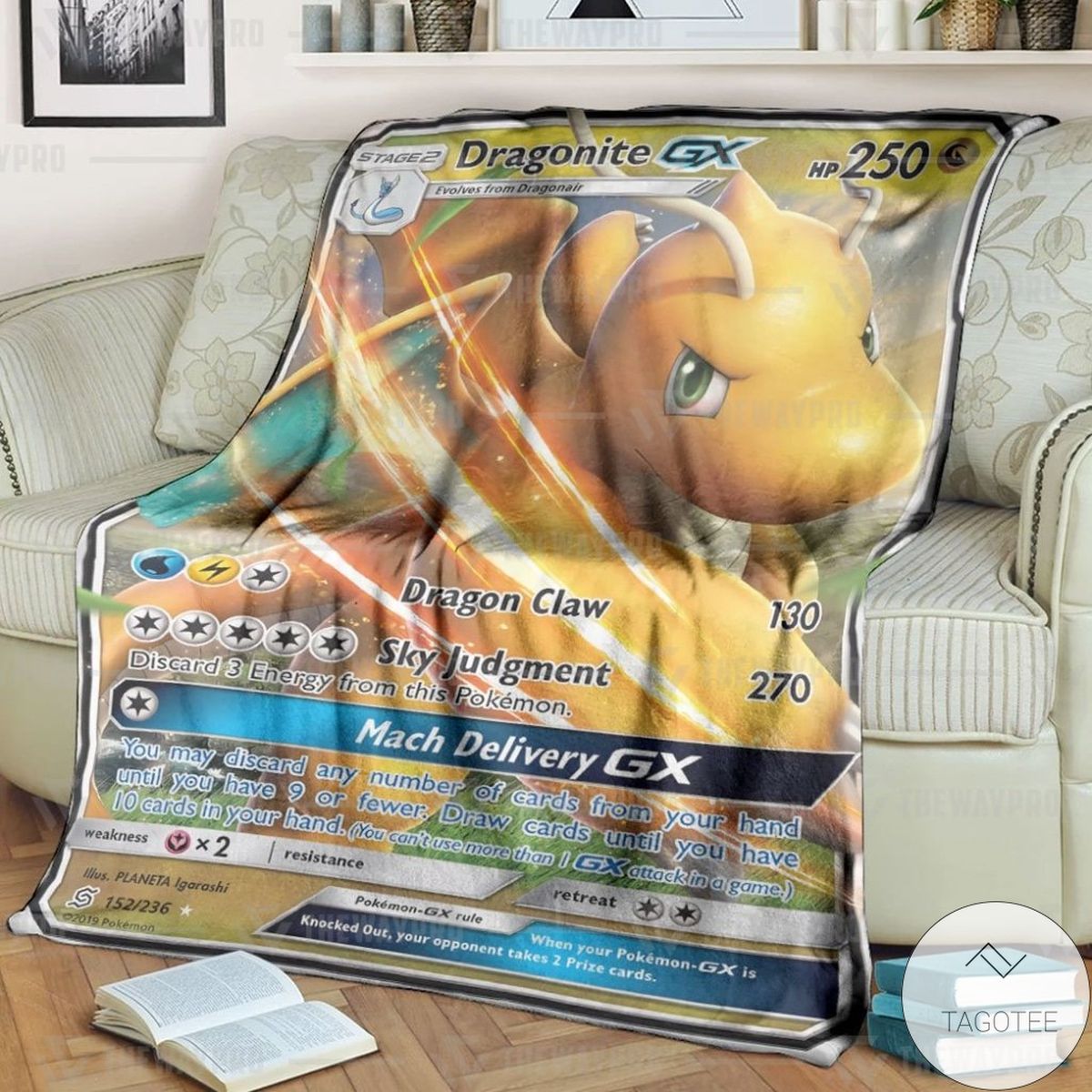 Anime Pokemon Dragonite Gx Custom Blanket Anime Pokemon Dragonite Gx Custom Blanket
