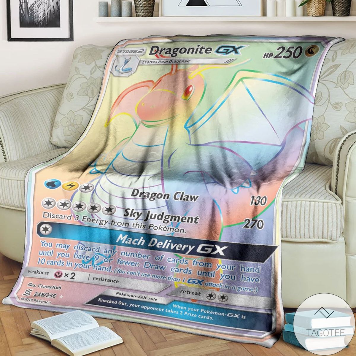 Anime Pokemon Dragonite Gx Match Delivery Rainbow Custom Blanket Anime Pokemon Dragonite Gx Match Delivery Rainbow Custom Blanket