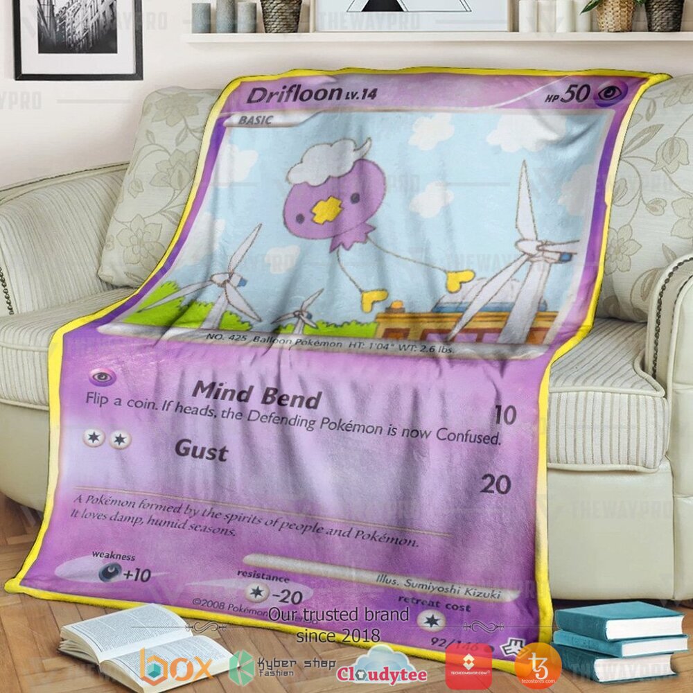 Anime Pokemon Drifloon Legends Awakened Soft Blanket Anime Pokemon Drifloon Legends Awakened Soft Blanket