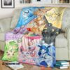 Anime Pokemon Eevee Evolution Coloerful Soft Blanket