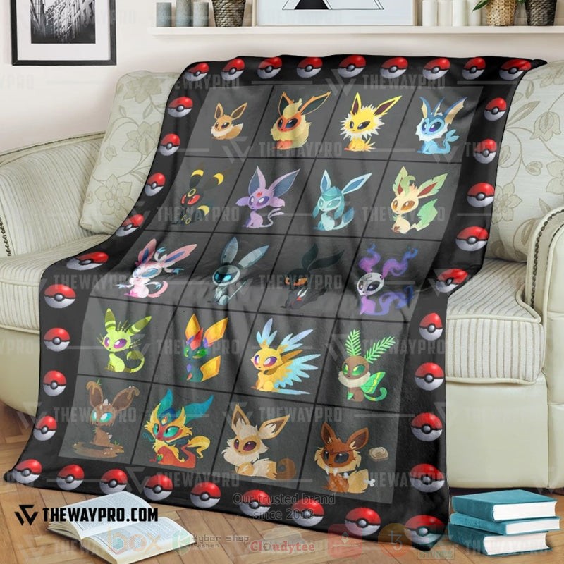Anime Pokemon Eevee Evolution Form Blanket Anime Pokemon Eevee Evolution Form Blanket