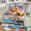 Anime Pokemon Eevee Gx Sun Moon Promos Soft Blanket
