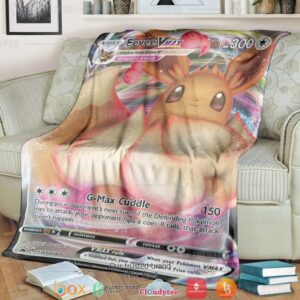 Anime Pokemon Eevee Vmax Soft Blanket