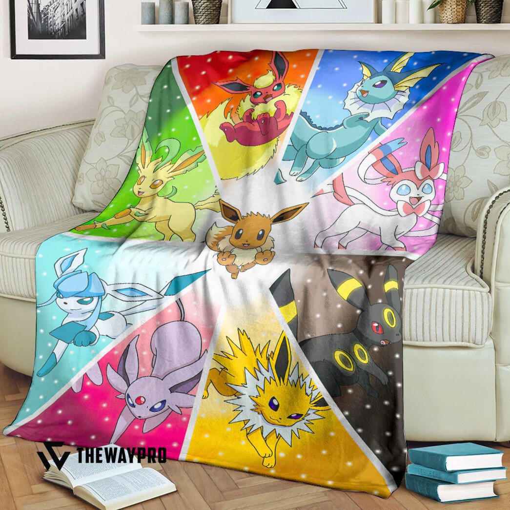 Anime Pokemon Eeveelutions Blanket Anime Pokemon Eeveelutions Blanket