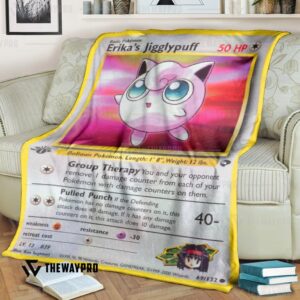 Anime Pokemon Erikas Jigglypuff Gym Challenge Blanket