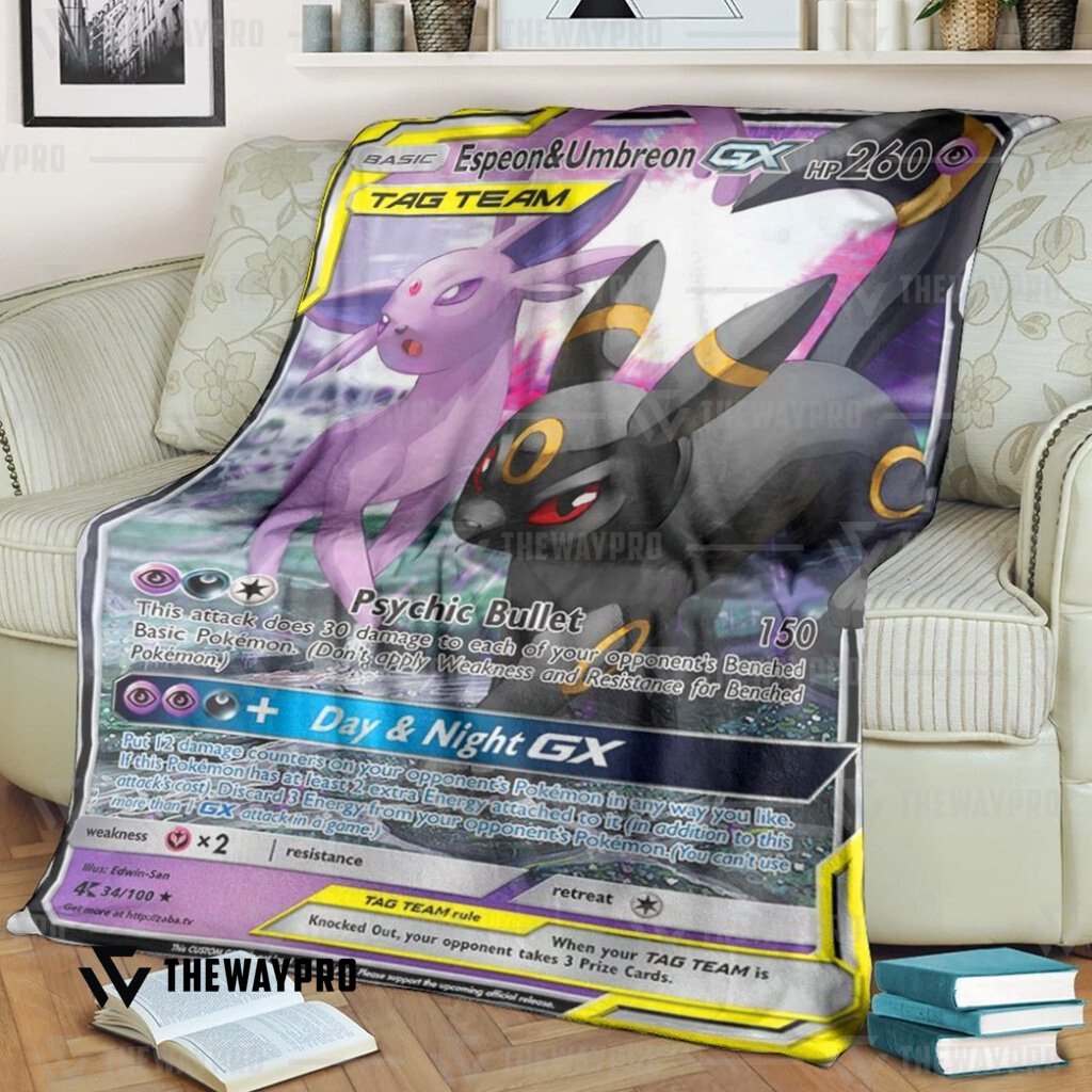 Anime Pokemon Espeon And Umbreon Gx Blanket Anime Pokemon Espeon And Umbreon Gx Blanket