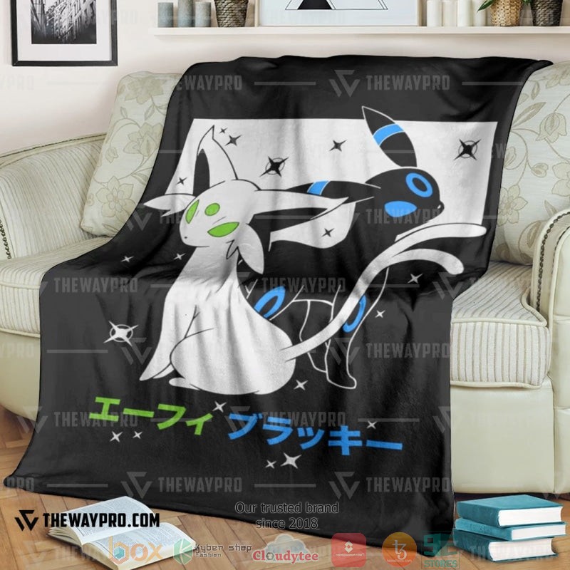 Anime Pokemon Espeon Umbreon Soft Blanket Anime Pokemon Espeon Umbreon Soft Blanket