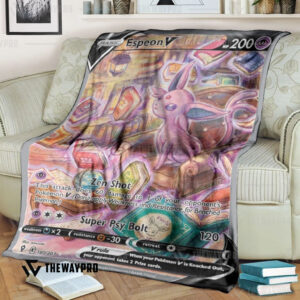 Anime Pokemon Espeon V Blanket