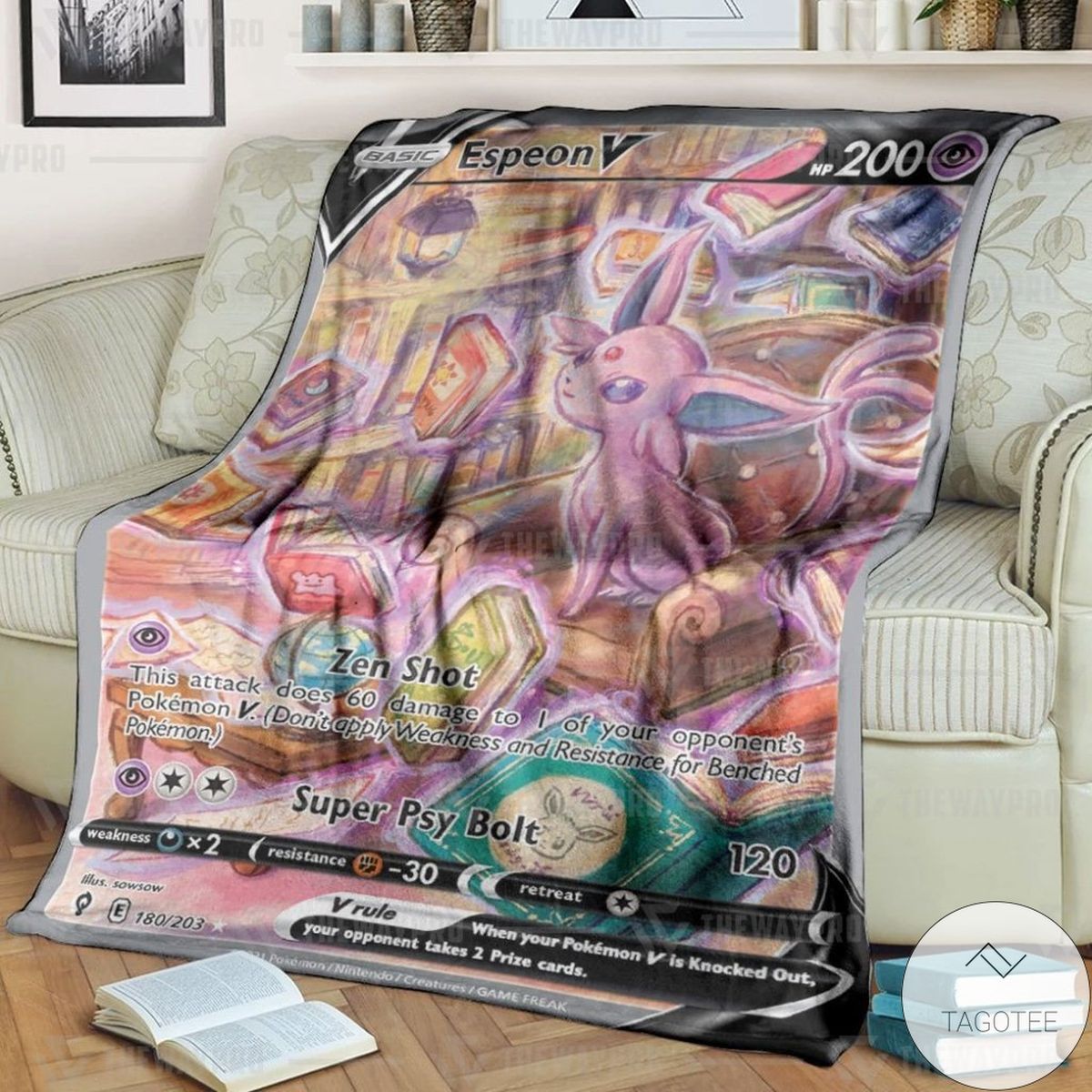 Anime Pokemon Espeon V Custom Blanket Anime Pokemon Espeon V Custom Blanket