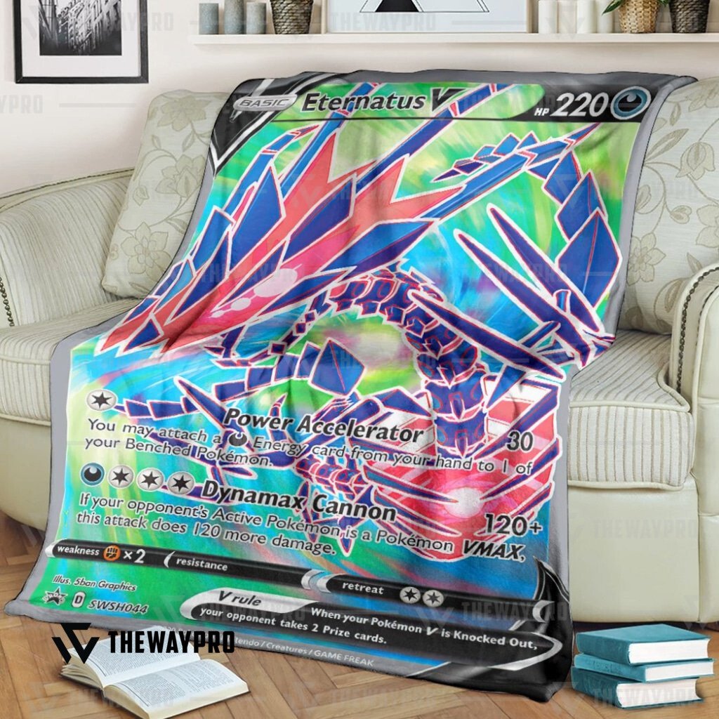 Anime Pokemon Eternatus Custom Soft Blanket Anime Pokemon Eternatus Custom Soft Blanket