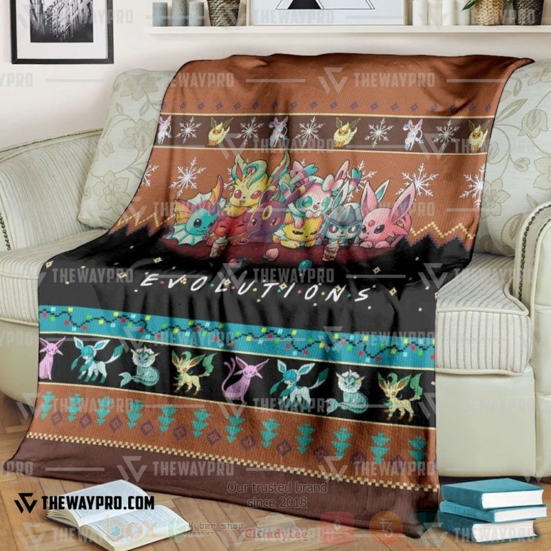 Anime Pokemon Evolutions Blanket Anime Pokemon Evolutions Blanket